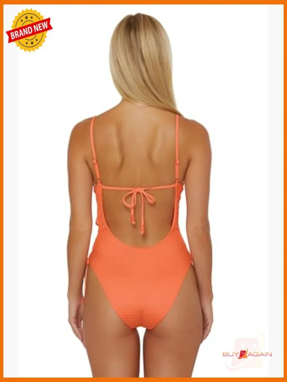 One Piece Swimsuit Adjustable Lace Up High Leg Racerback Swimsuit